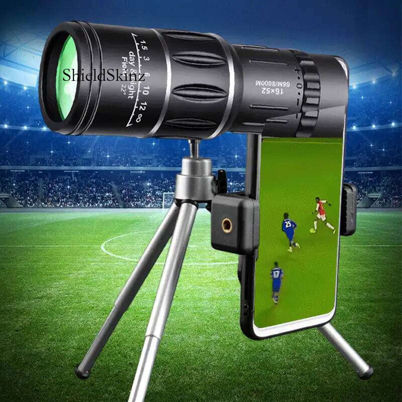 16X52 Long Range Monocular Telescope - Power, Dual Focus, Optical Zoom Scope, High Magnification For Night Spyglass Use