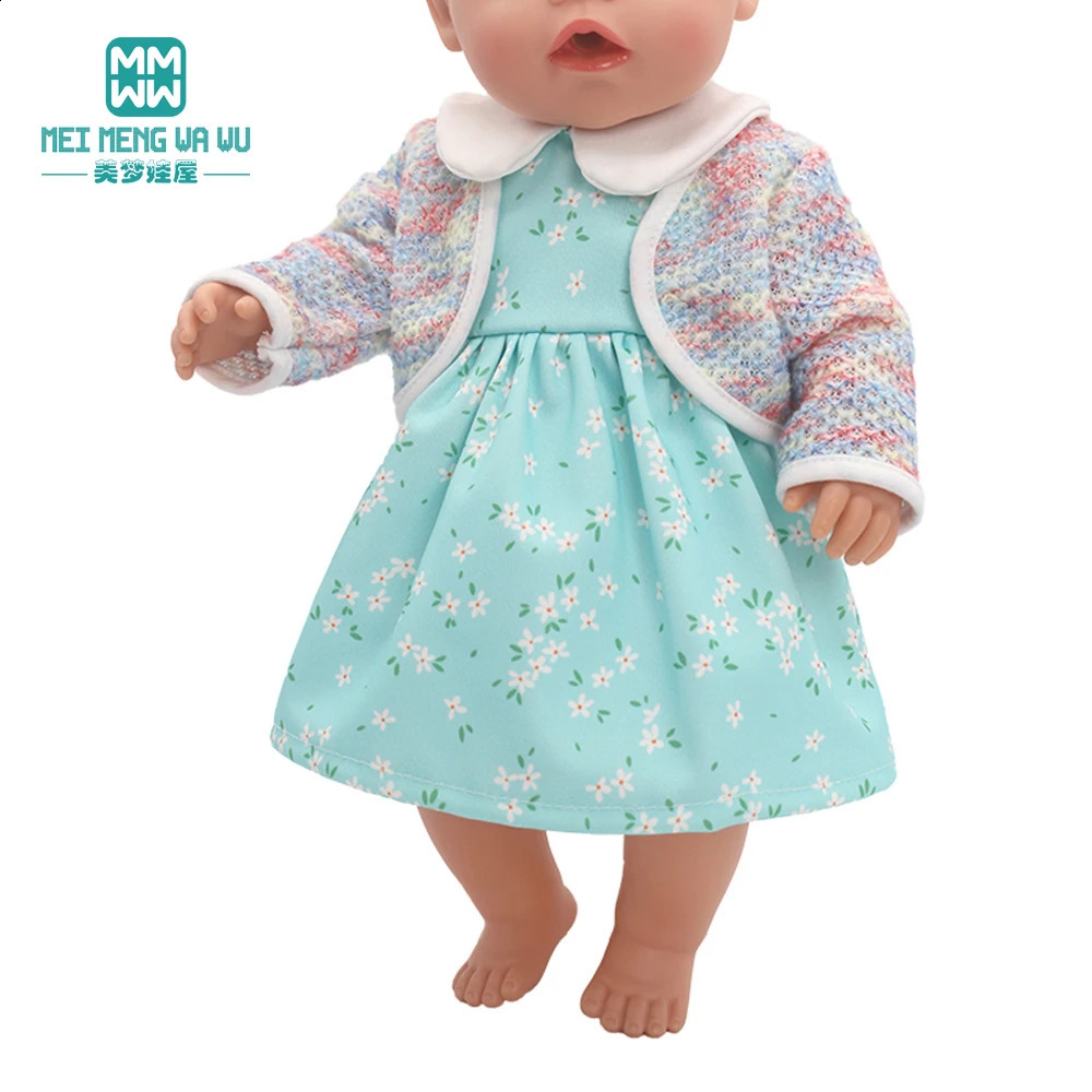Fits 1718inch American doll and Born Doll Clothes Fashion Dresses Hooded jumpsuit cardigan strap skirts Toys gifts 250918