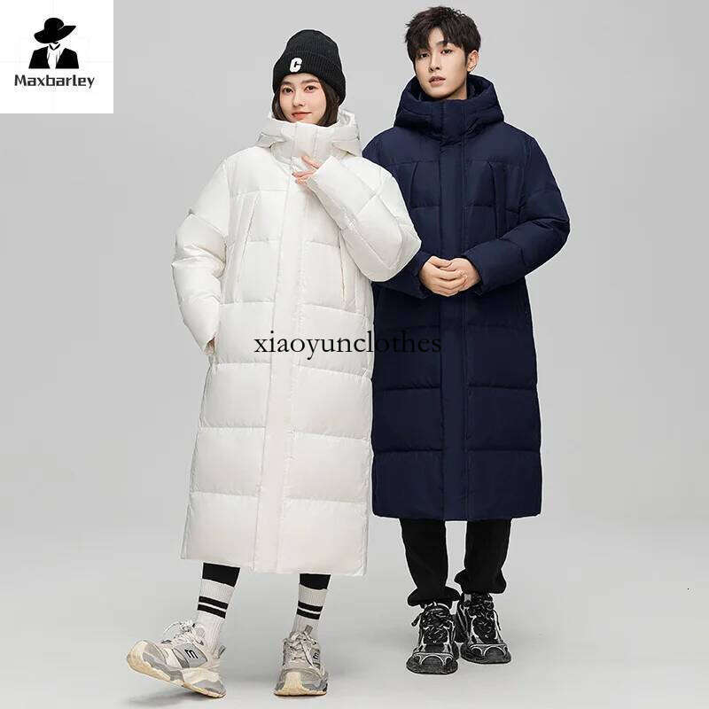 Winter Jacket Men's Women's Long high quality Cold-proof Warm White Duck Down Coat Outdoor Skiing Lightweight Hooded Parka