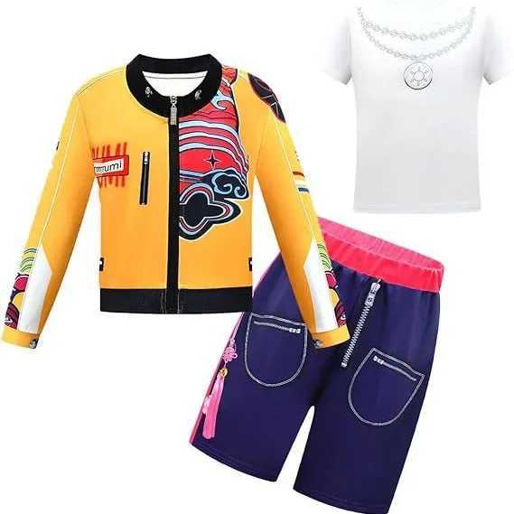 Girls White Kpop Demon Hunter Cosplay Halloween Stage Wear L250918