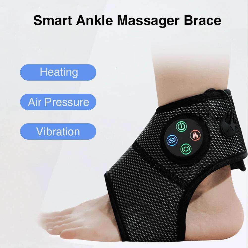 Electric Heating Foot Compress Vibration Relaxation Brace Belt Plantar Joint Sprain Ankle Support Massager