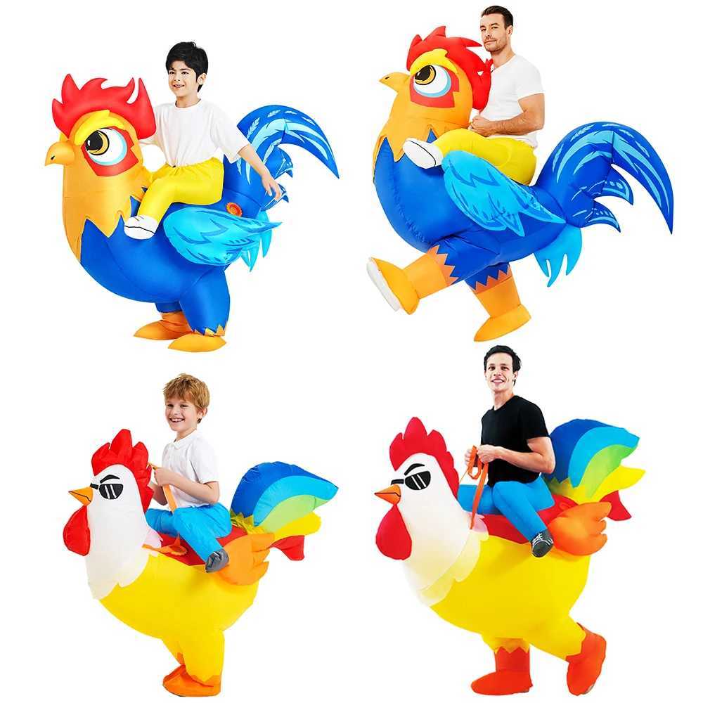 Adult Animal Rooster Flamingo Horse Inflatable Costume Anime Dress Suits Carnival Halloween Party Cosplay Costumes for Man Woman L250918