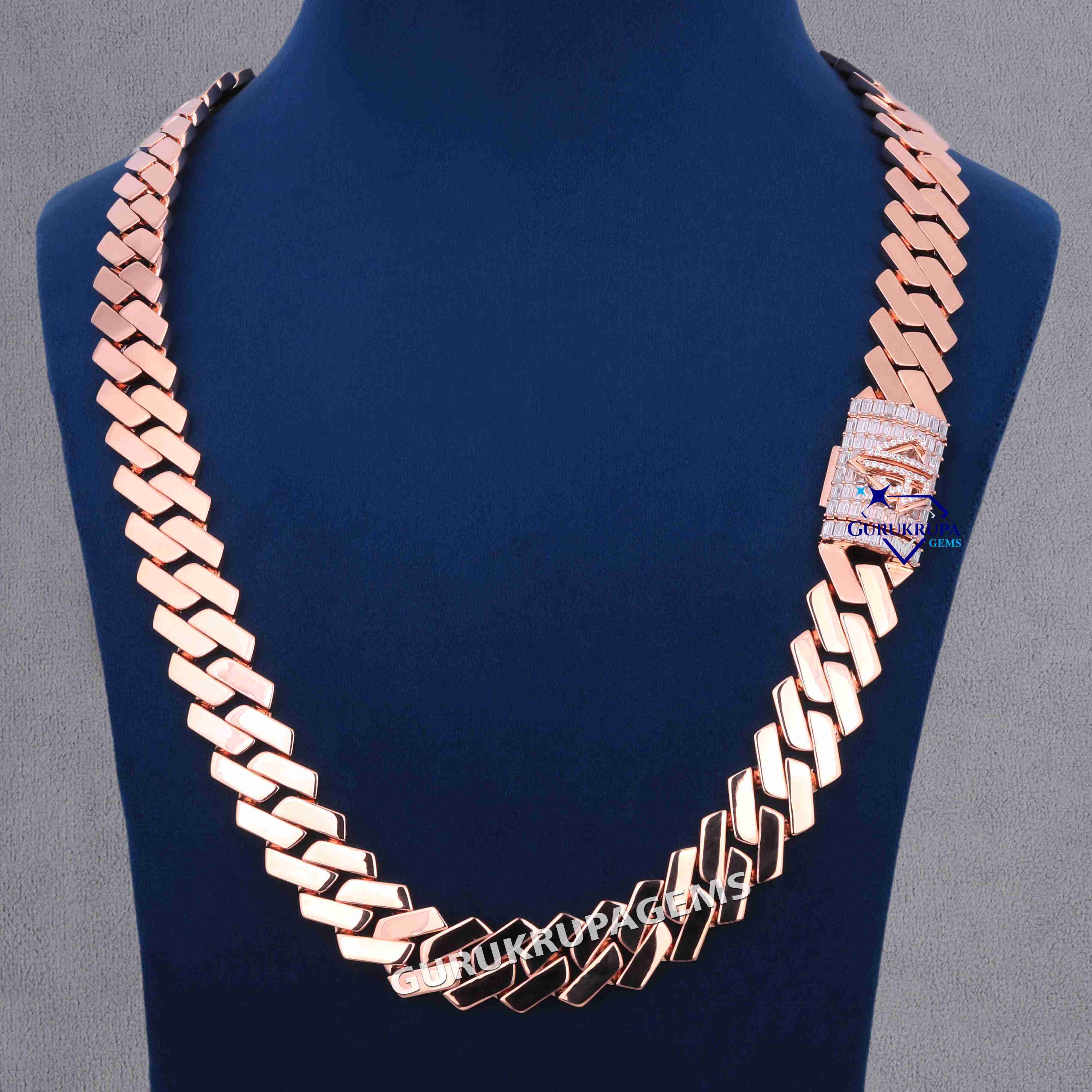 Personalized Lock Hip Hop 925 Sterling Silver 18MM Iced Out VVS Moissanite Baguette Diamond Cuban Link Chain Luxury Bling