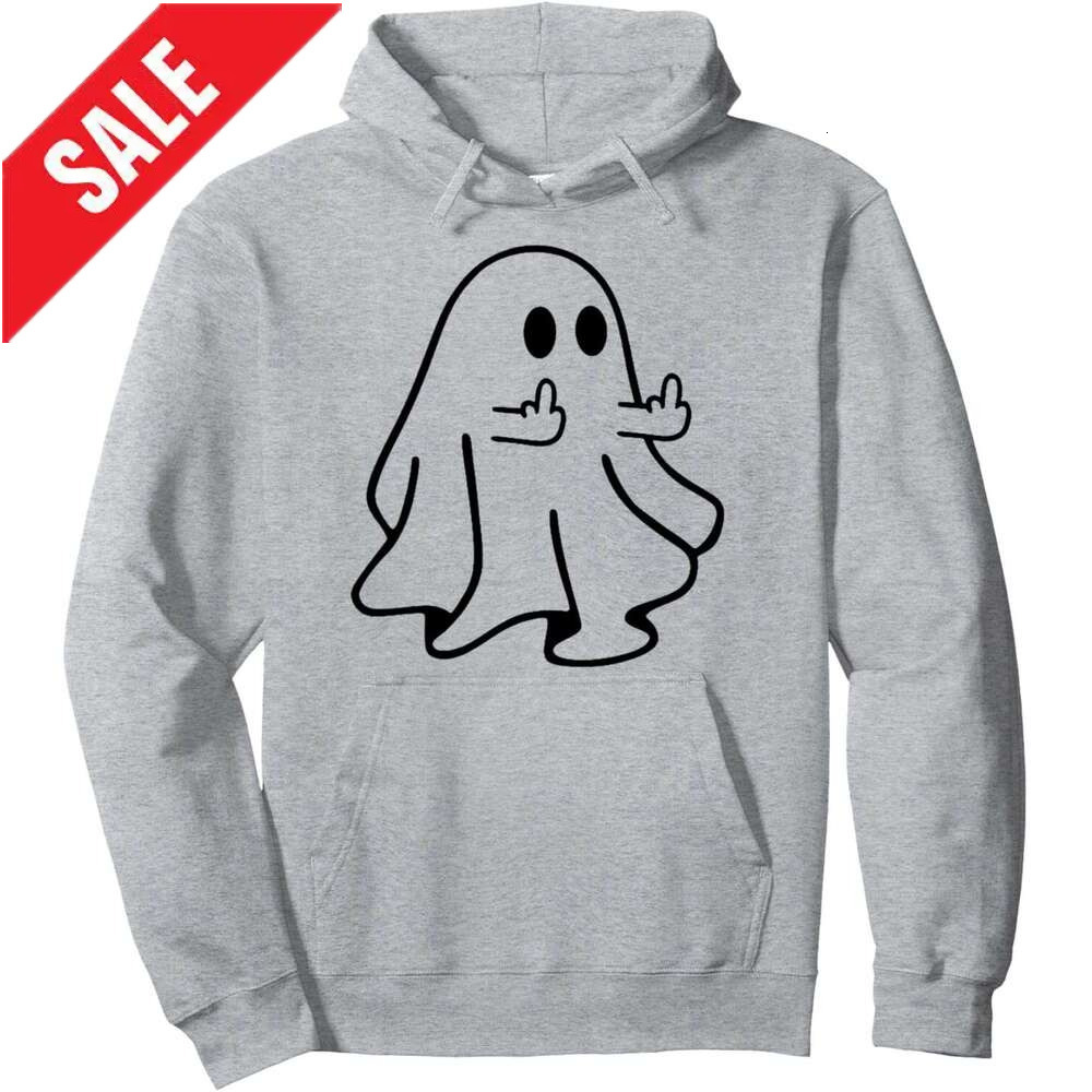 Hoodie for Mens Womens Cute Ghost Middle Finger Halloween Costume Pullover Hoodie Hoodies sweatshirt pullover jacket Long sleeve 2025