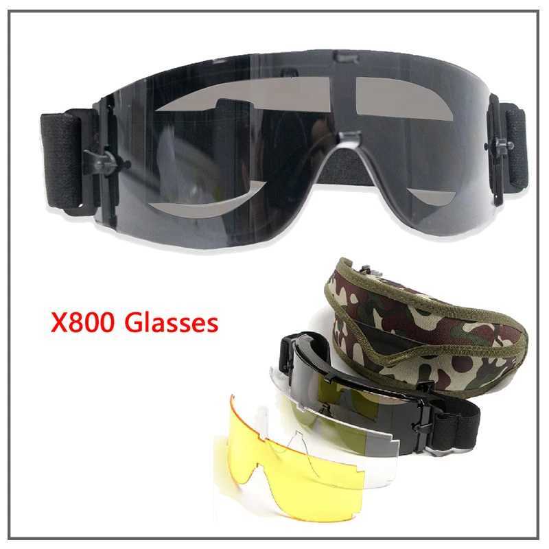 Special Forces Tactical Glasses Bultproof Shooting Goggs X800 Explosion proof War Games Glasses Windproof and Sandproof Y250919