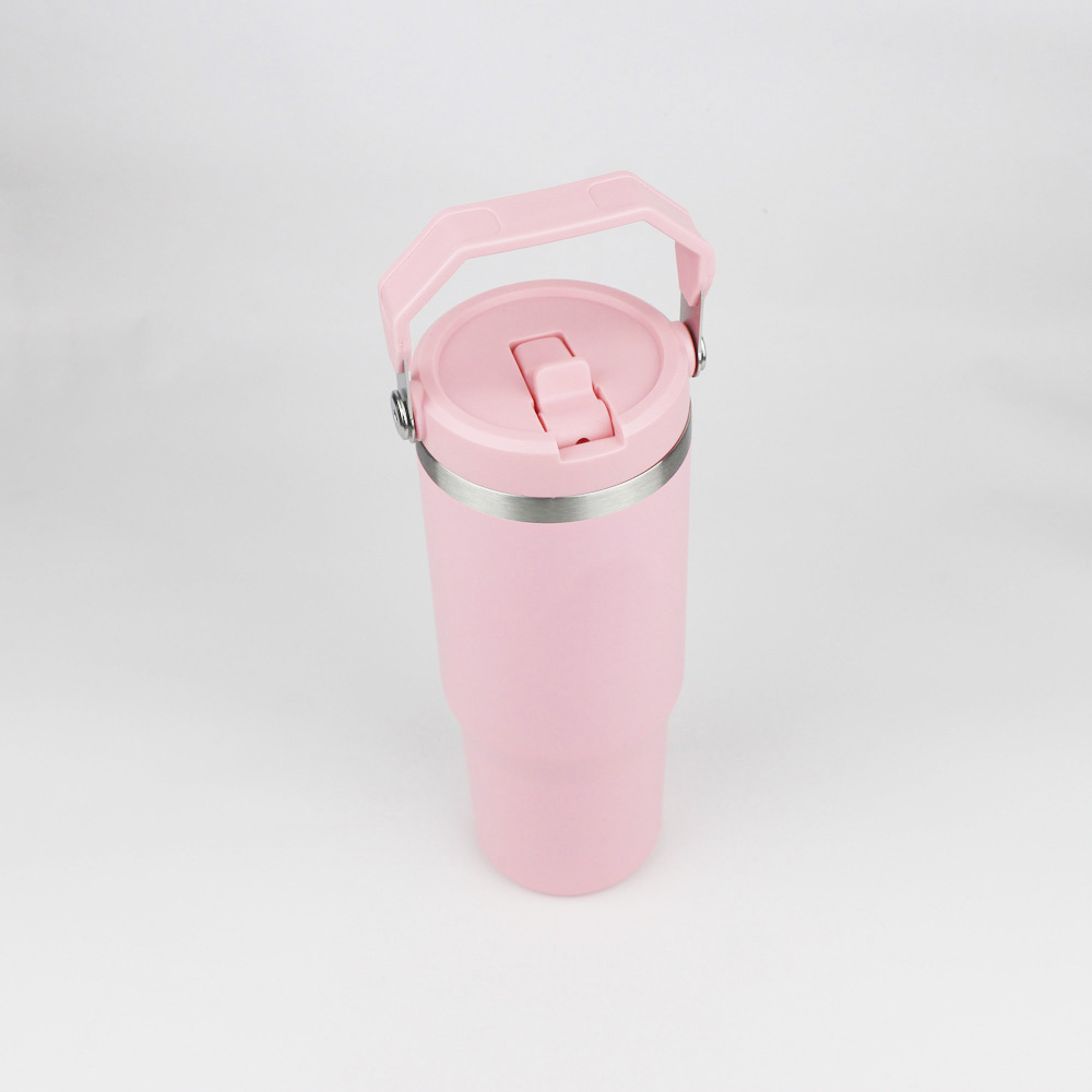 30oz Tumbler handheld Straw Lids Leopard Stainless Steel Coffee Termos Car Vacuum Cup 30 oz Bottles for Water Cold Warm With Box