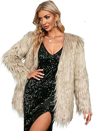 Autumn Winter New Mid-Length Plus Size Long Faux Fur Coat