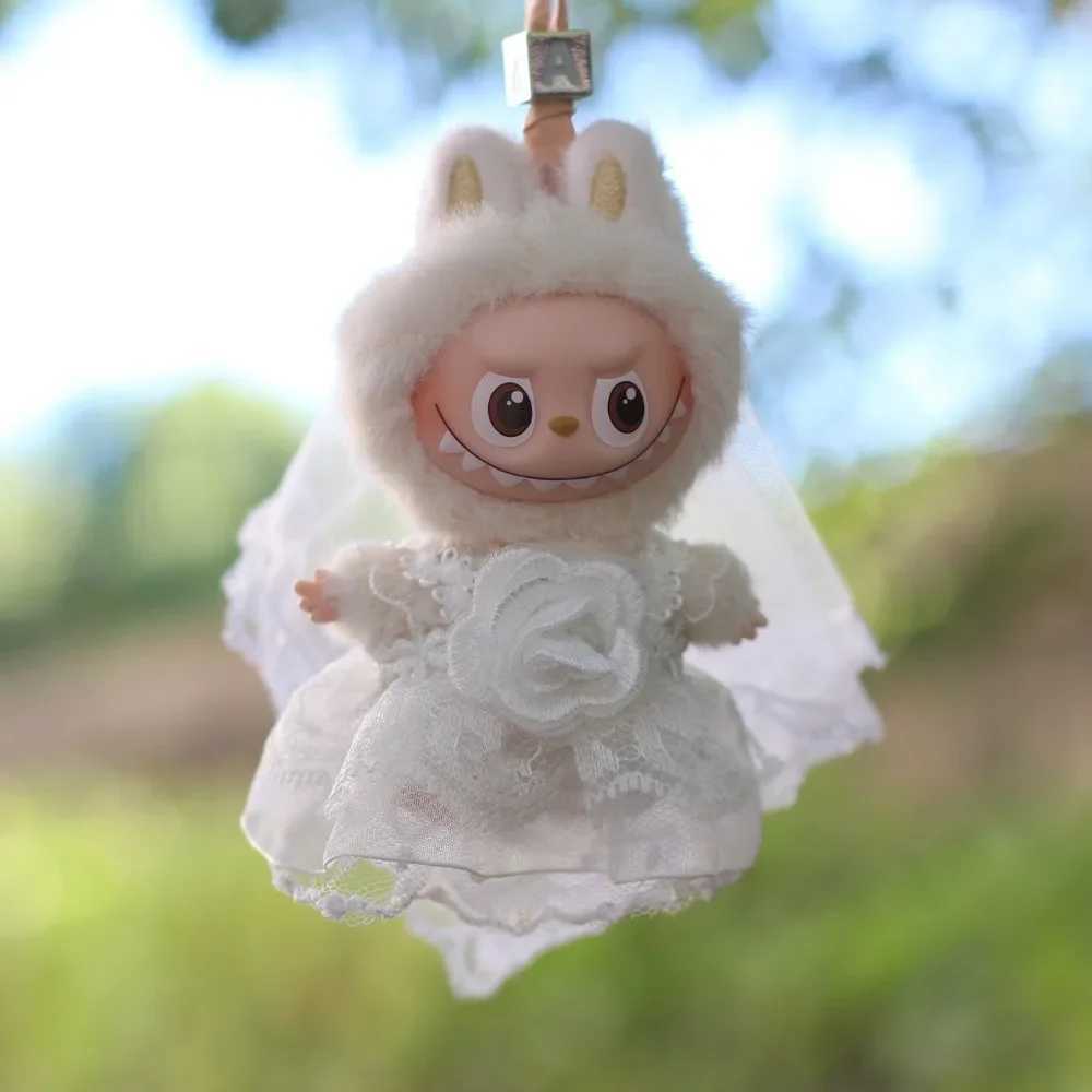 For 10cm Labubu 40 Mini Doll Clothes Clothing Set Outfit Accessories For Korea Kpop Exo Labubu Idol Wedding Dress Gift C250919