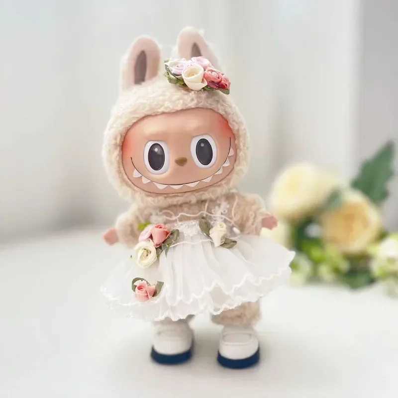 17cm Mini Plush DollS Clothes Outfit Accessories For Korea Kpop Exo Labubu Idol Dolls Wedding dress suit Clothing Gift C250919