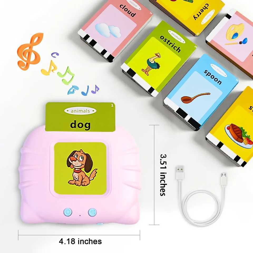 Talking Flash Cards Alphabet Pocket Speech Toys Therapy Autism Sensory Toys for Kids Early Educational Toy English Flashcards Y250919
