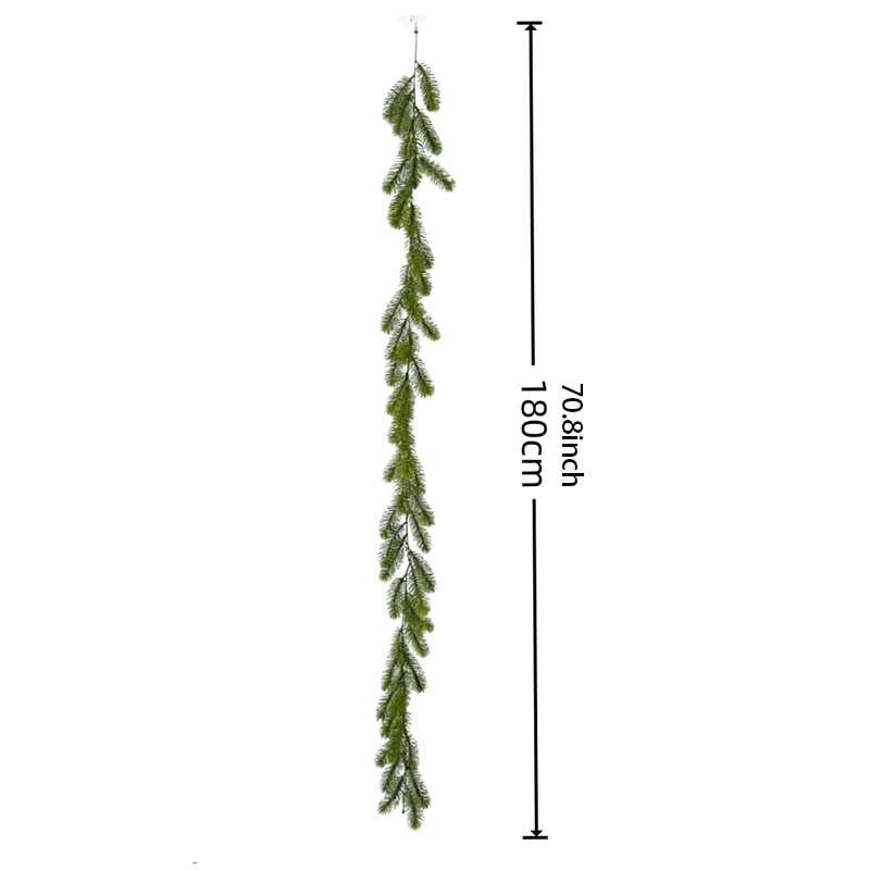 Simulation Christmas Rattan Outdoor Artificial Flower Fake Green Plant Decoration Home Christmas Mall Decoration Ornament PE Pine Needle Rattan Wholes