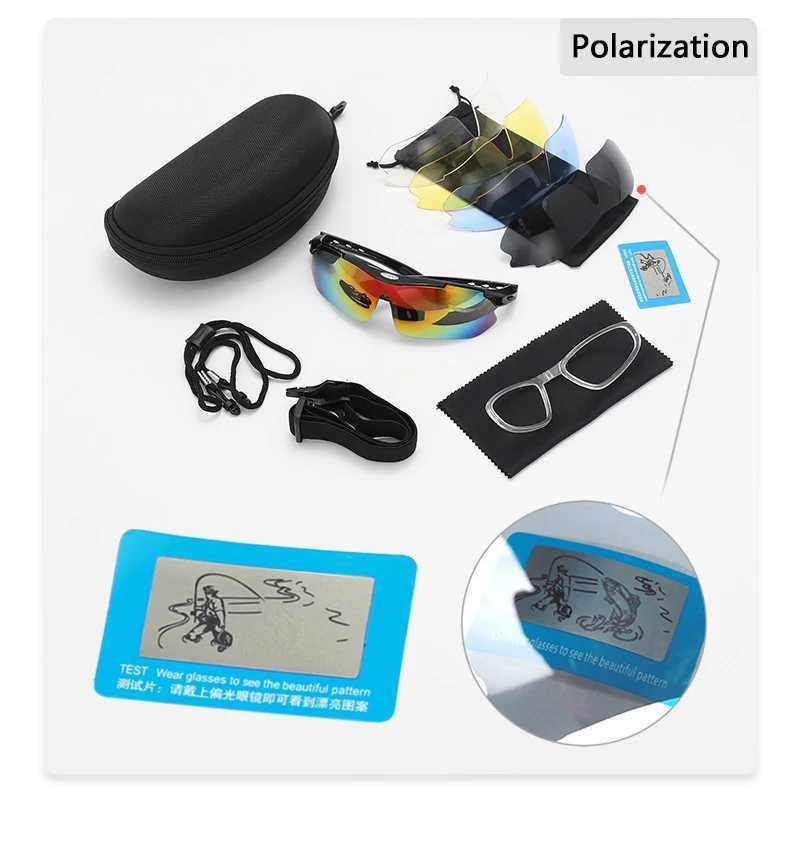 Training Tactical Glasses Outdoor Sports Bicycle Sunglasses Removable Protective Glasses UV400 Lens Set Fishing Glasses J250919