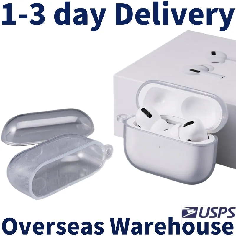 USA Stock For Apple AirPods pro 2 3 ANC earphone airpod 2 3 4 earphones Solid Silicone Cute Protective Headphone Cover Airpod Max Wireless Charging Shockproof Cover