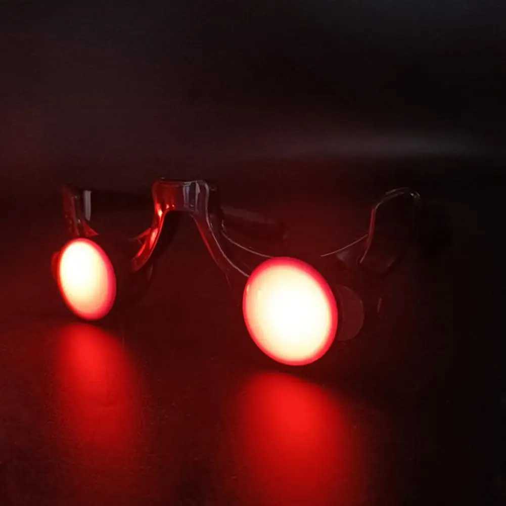 LED Luminous Glow Glasses Funny Red Eyes Halloween Clown Cosplay Anime Accessories For Christmas Bar KTV Birthday Party C5O3 L250918