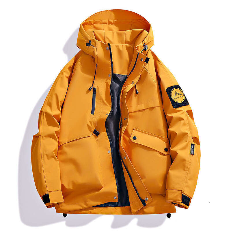 Autumn Waterproof Outdoor Mountain Peak Style Unisex Hooded Breathable Hiking Single Layer Jacket