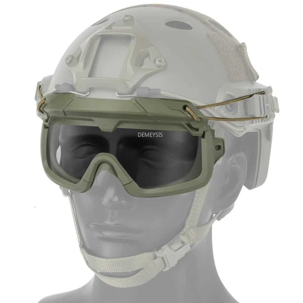 Tactical Safety Goggs Eye Protective Glasses for Airsoft Paintball Shooting Hiking CS Game or Helmet Wearing Y250919