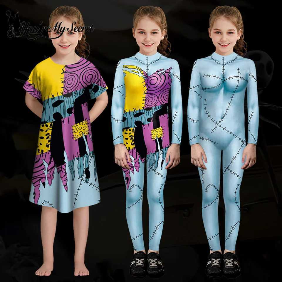 Youre My Secret The Nightmare Before Christmas Anime Cosplay Costume Halloween Sally Girl Printed Party Bodysuits L250918