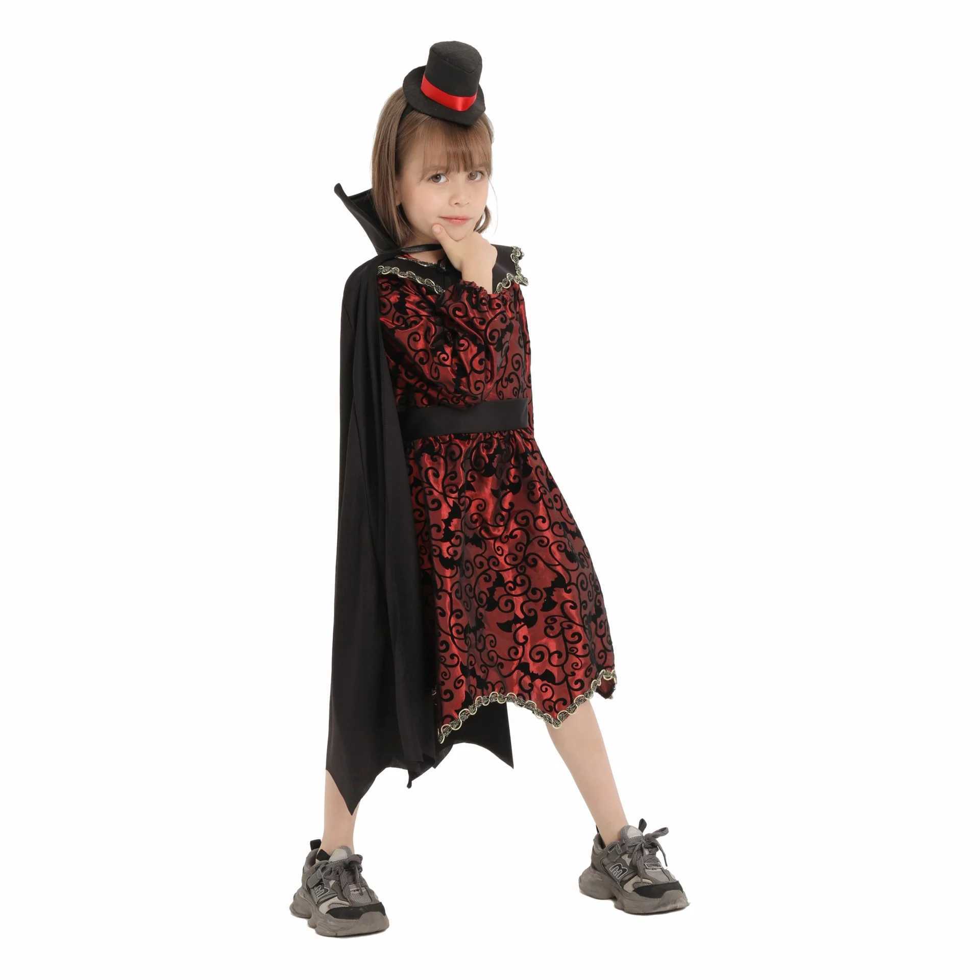 Children Horror Dress Up Vampire Noble Girl Halloween Cosplay Party Dress Up Costume Kids School Role Playing Stage Outfit L250918