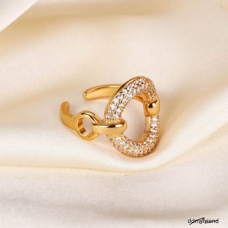 2025 New Light Style Korean Fashion And Elegance Micro-Inlay Designer Jewelry Wedding All-Dia Pearl Mother-Daughter High End Non-Fading Ring ddmyfrien