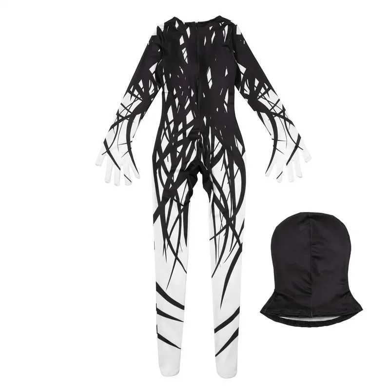 Child RedEyed Tree Demon Role Play Costume Printed Zipper Scary Mask Bodysuit Child Mardi Gras Day Performance Costume L250918