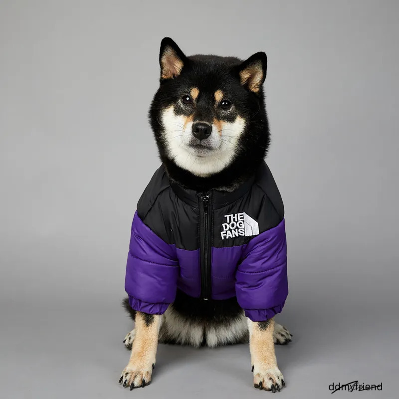 Winter Coat Jacket, 'The DOG Fans' Embroidery Pattern Dog With Zipper, Waterproof Windproof Warm Coat, Cold Weather Clothes For Small To Lar