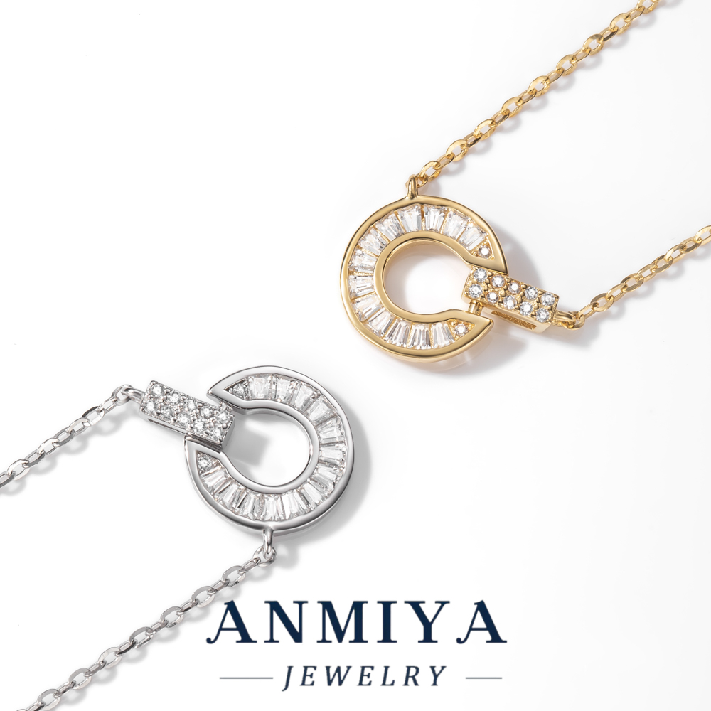 Modern 925 Silver Jewelry Layered Necklace Set for Teen Girls Birthday Gifts with Geometric Charms