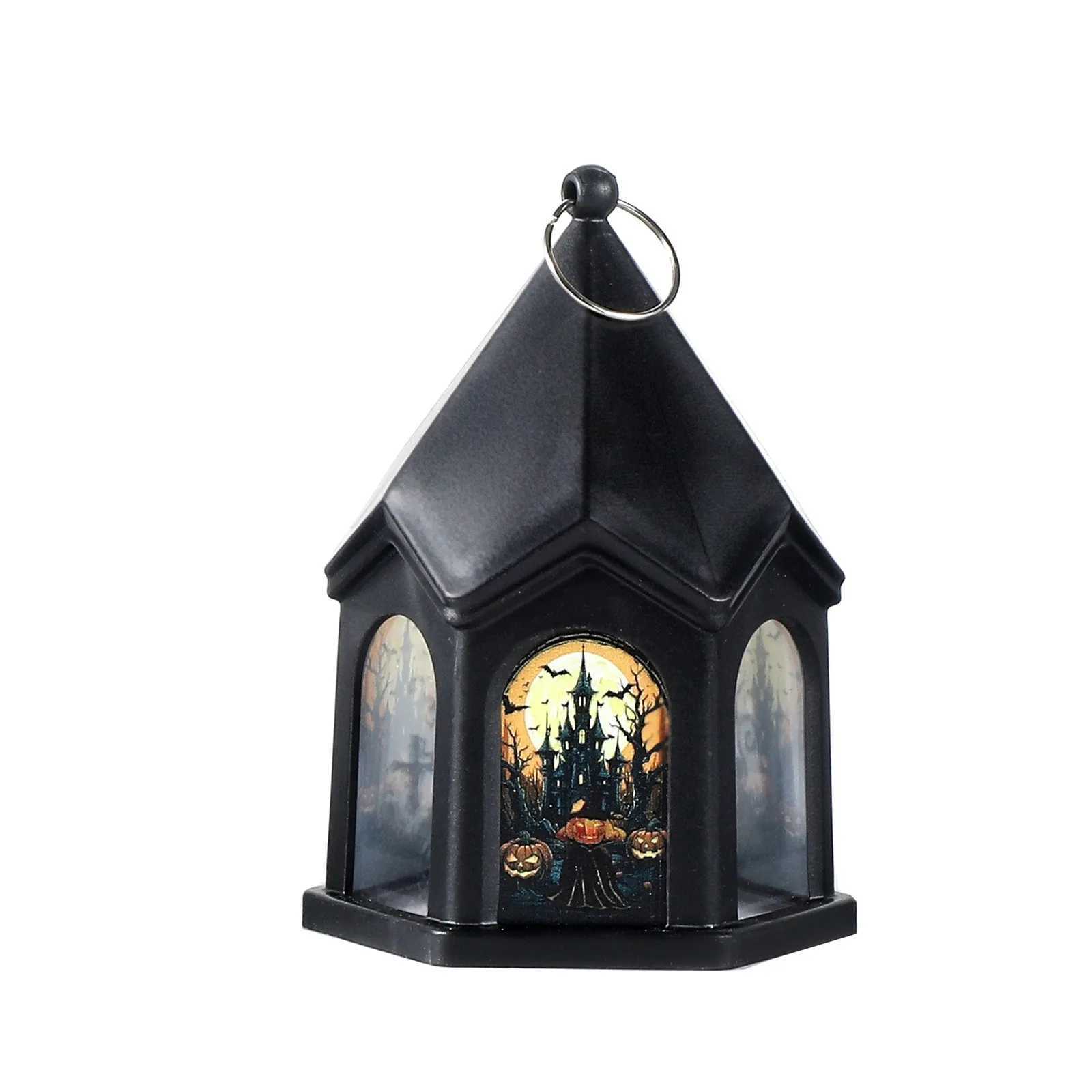 Halloween Castle Style Pumpkin Lantern ChildrenS HandHeld Halloween Lantern Ornaments Halloween Decoration Pendant Props C250919