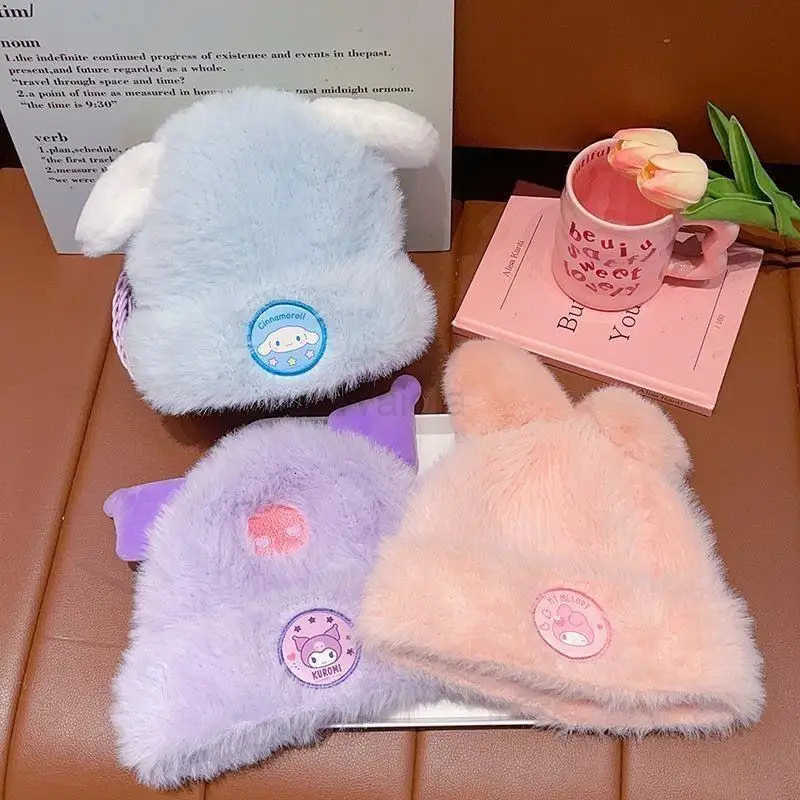 Sanrio Cute Sanrios Hello Kittys Kuromi My Melody Children Hat Autumn and Winter Keep Warm Ear Protection Keep Warm Thickening L250919