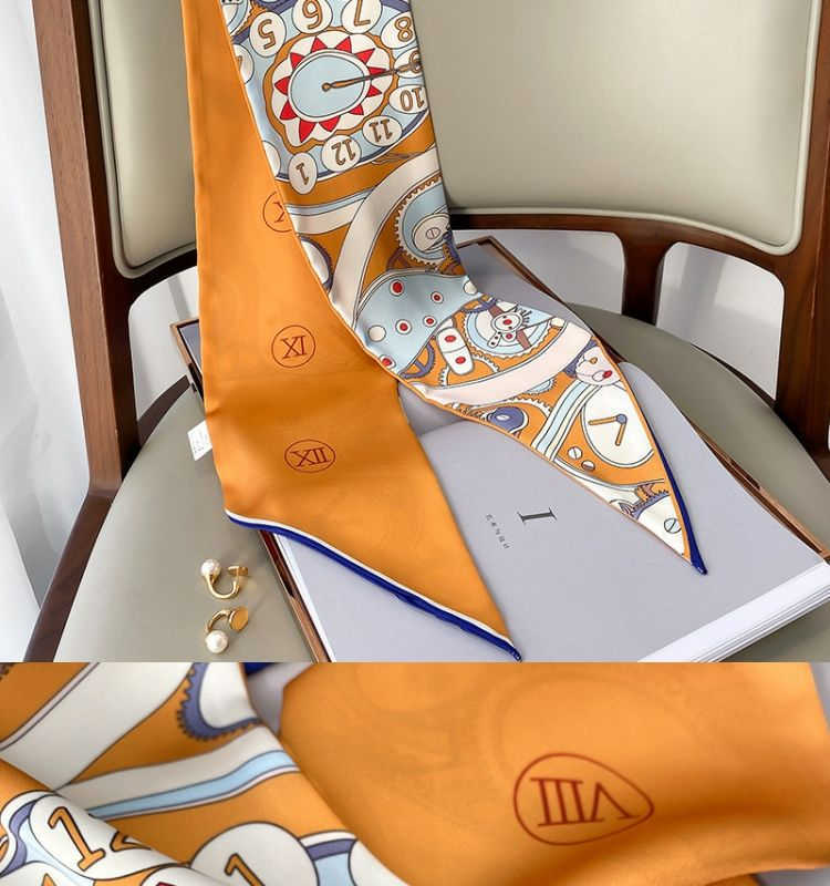 This year's popular silk scarf, long strap belt, women's spring and summer high-end versatile shirt with a necktie, small scarf tied around 