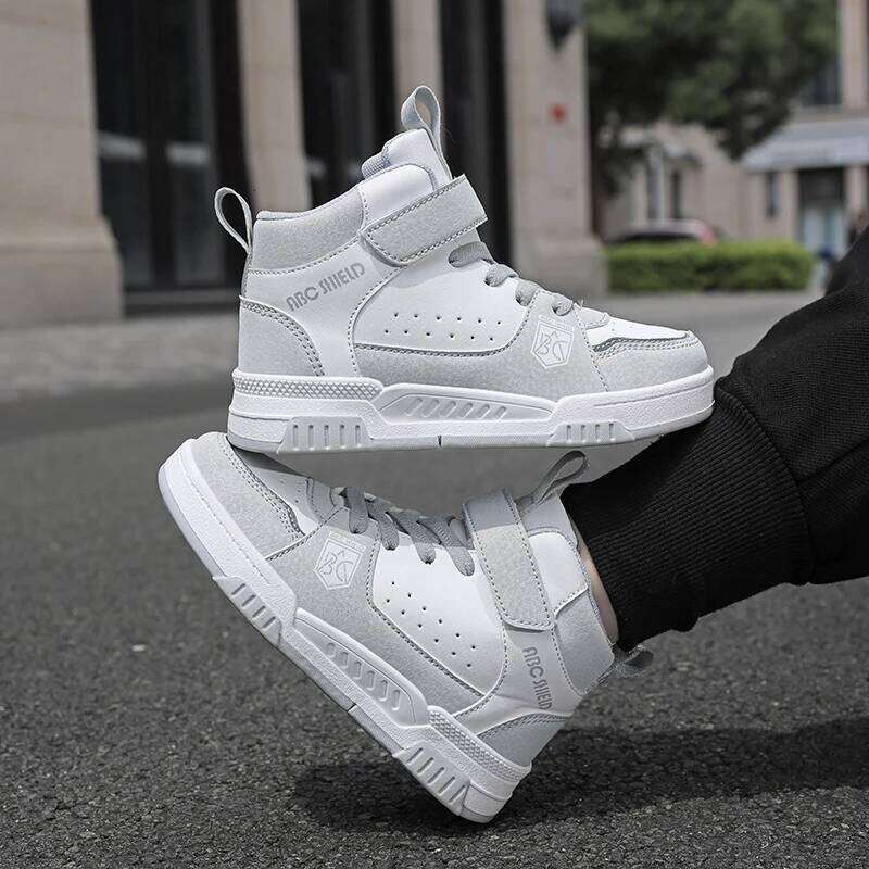 2024 New Fashion Kids Boys Girls Casual Board High Top Running Sports Shoes Children Non-slip Basketball Sneakers