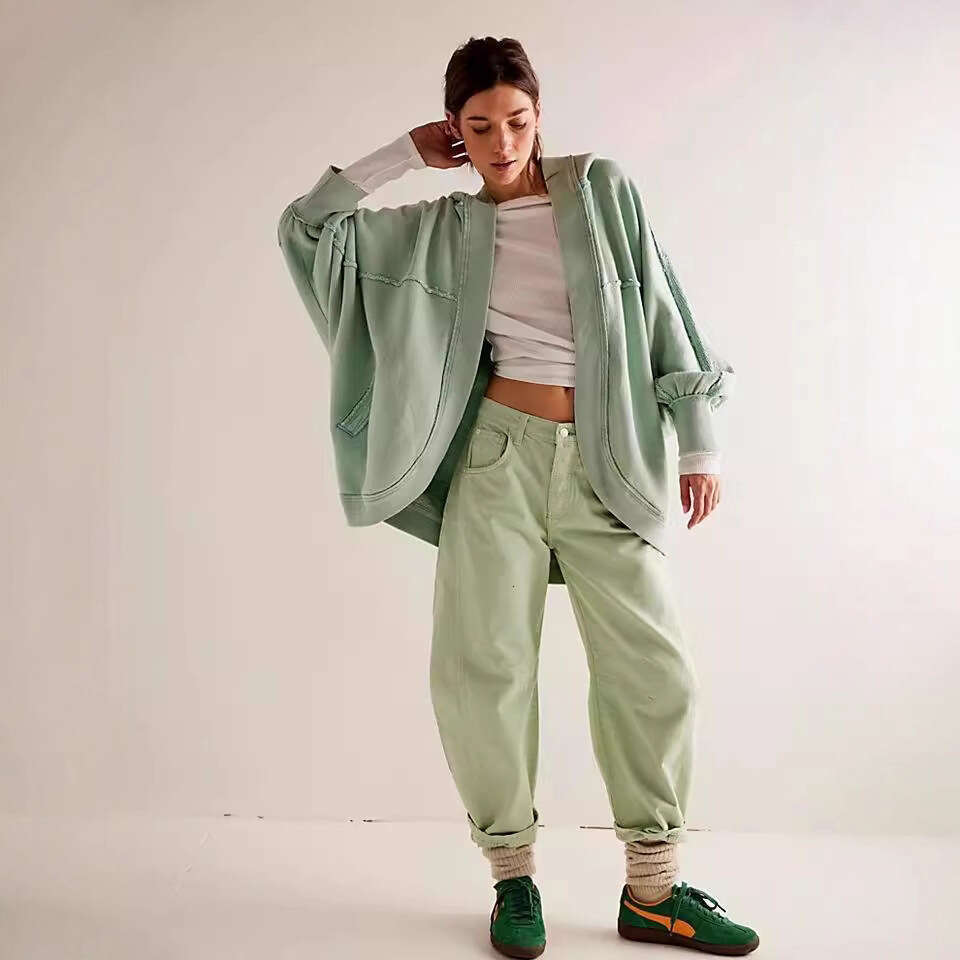 American Style Women's Winter Sweatshirt Casual Jacket Sports Hoodie Cardigan High-End Feel