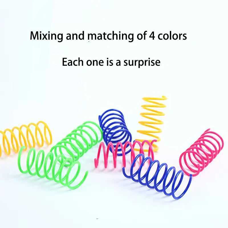4pcs Kitten Cat Toys Wide Durable Heavy Gauge Cat Spring Toy Colorful Springs Cat Pet Toy Coil Spiral Springs Pet Intera X250918
