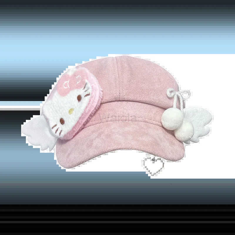 Sanrio Hello Kitty Girl Pink Hat Anime Character Anime Ktcat Beret Outdoor Shopping Party Personality Cute Hat Birthday Gift L250919
