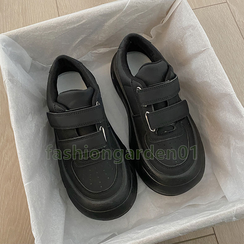 New womens trainers Breathable running shoes Hook & Loop black white blue Durable Non-slip Chunky sole casual sneakers size 35-40