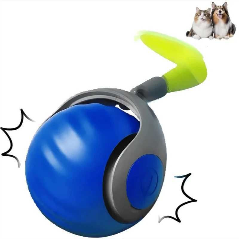 Automatic Rolling Ball Cat Interactive Ball Toy Faux Tail Smart Pet Electric Toy Dog Cat Training Imitate Mouse for Pet Play X250918