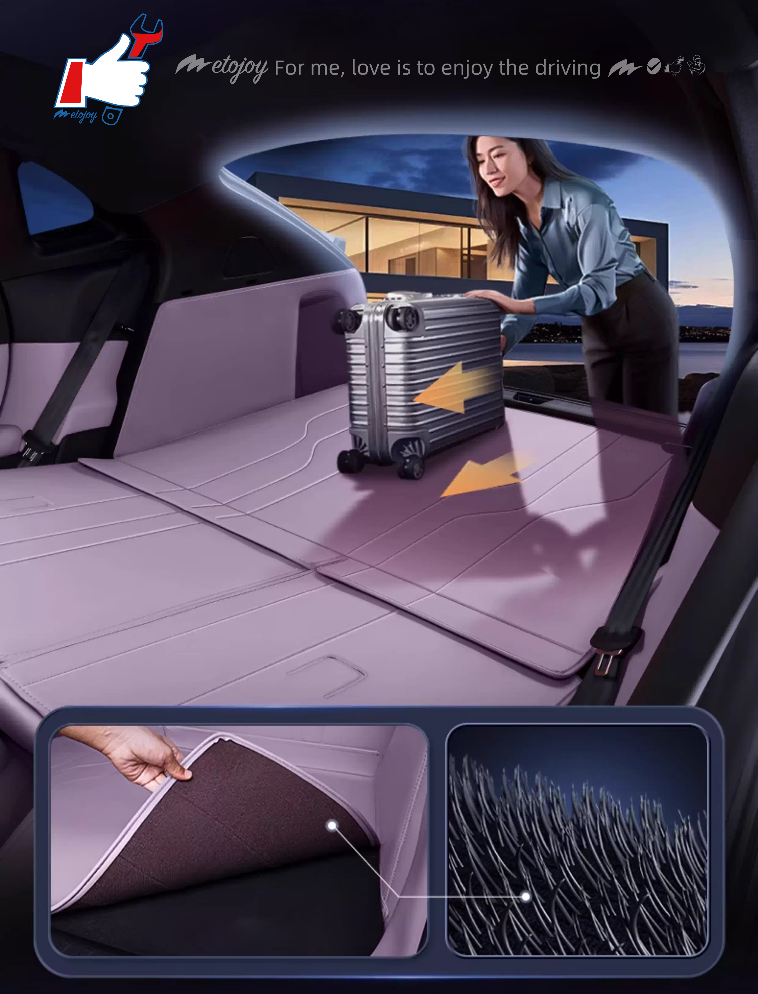 For ONVO L60 2024 Car Trunk Mat Custom Fit Cargo Mat 3D Shaped Trunk Liner XPE Trunk Protection Mat Chair-Back Protection Mat Rear Trunk Full-surround