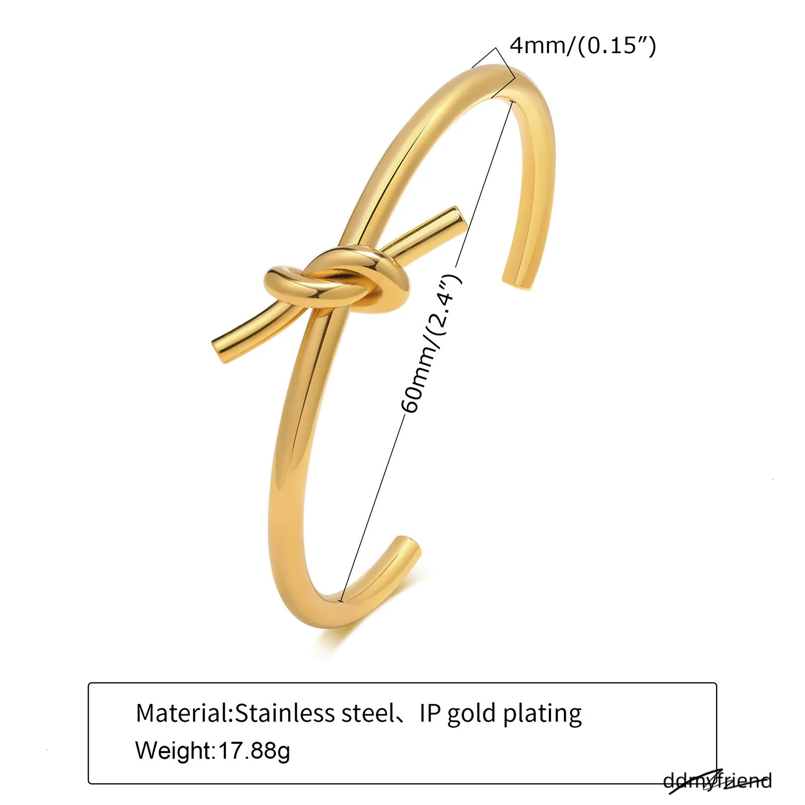 Open Designer Bracelet, Knot Fashion Bracelet Cross-Border Wholesale Simple European And American Women's Style Jewelry ddmyfriend