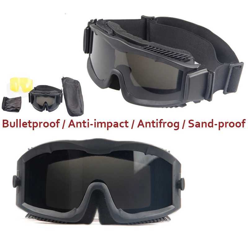 Airsoft Paintball Ballistic Glasses USMC Army Military Goggs AntiFog Tactical Glasses For Hunting Shooting 3 ns Y250919