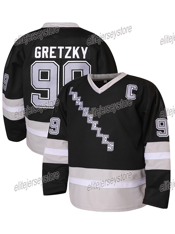 In Stock Men's 99 GRETZKY Hockey Jersey Wayne Gretzky RED BLUE BLACK Stitched Fast Shipping Polyester Retro Classic Sportswear