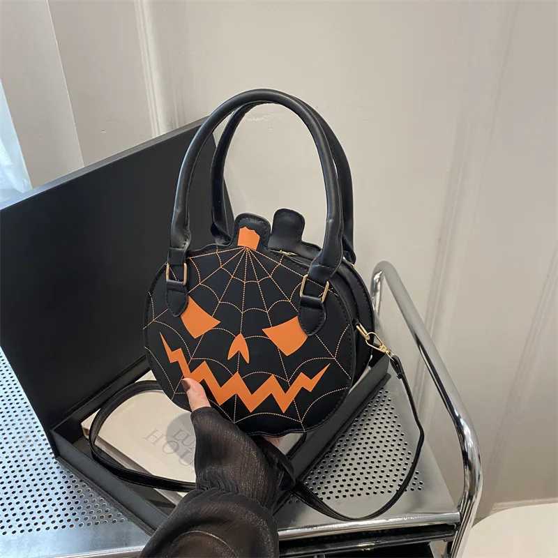 Halloween Creative Pumpkin Bag Casual Fashion Color Block Cartoon Shoulder Womens Bag Trendy Crossbody Bag for GiftsXJ250918