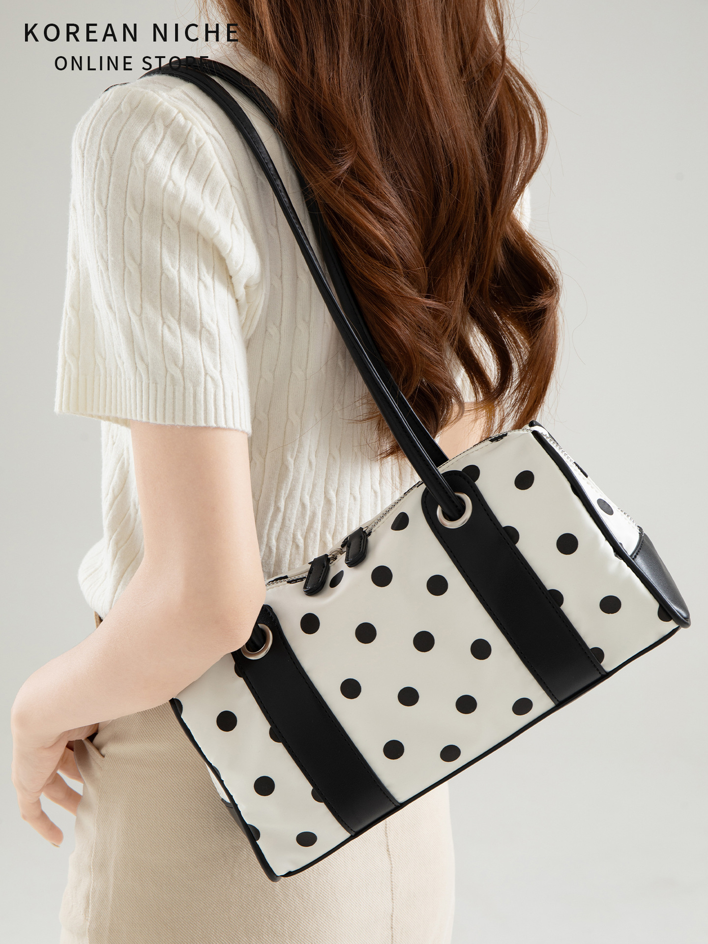 2025 Hot-Selling Underarm Pillow For Women Polka Dot Design Korean Style High-End Feel Trendy Versatile Handbag Single Shoulder Bag