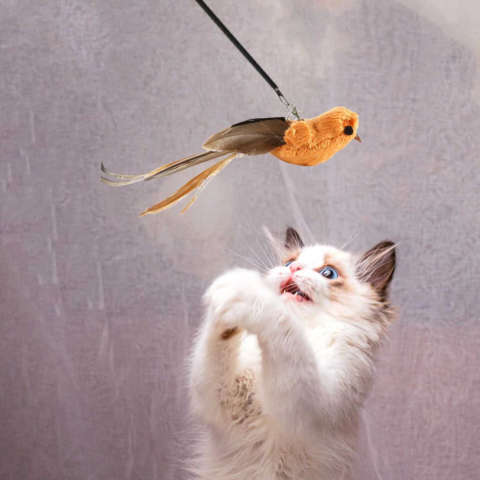 Replacement Head For Funny Cat Stick Toy Various Kinds Cats Rod Feather Birds Teaser Kitten Toy For Pet Supplies X250918