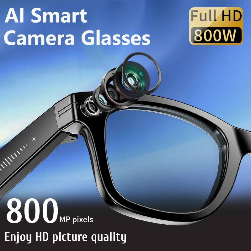 AI Glasses With 800W HD Video Sport Sunglasses Bluetooth Call Voice Assistant Music Player Smart Glasse For Men Women