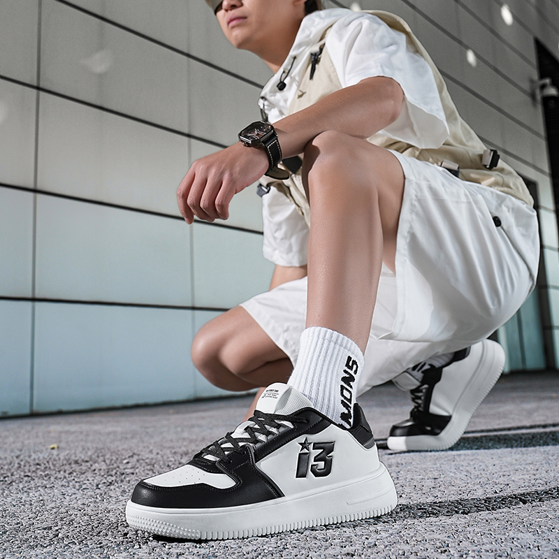 New four seasons new genuine leather casual breathable men's white shoes all-match popular couple sports shoes