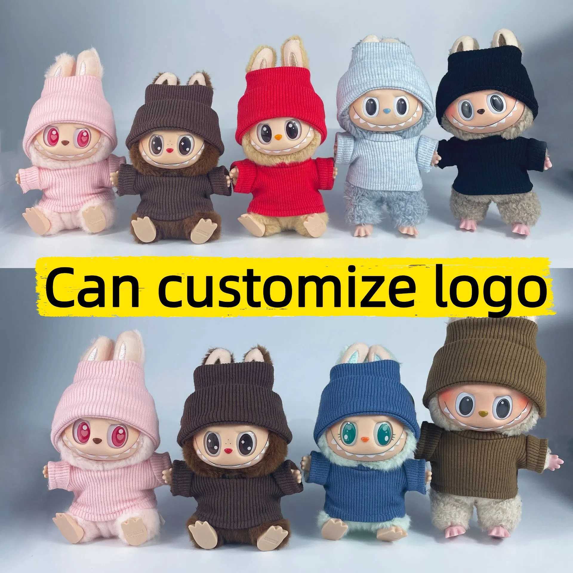 For 1517cm Ropa Labubu Doll ClothesSweater Set customization Match Knitted Hat Tshirt Dopamine Color Matching Fashion Design C250919