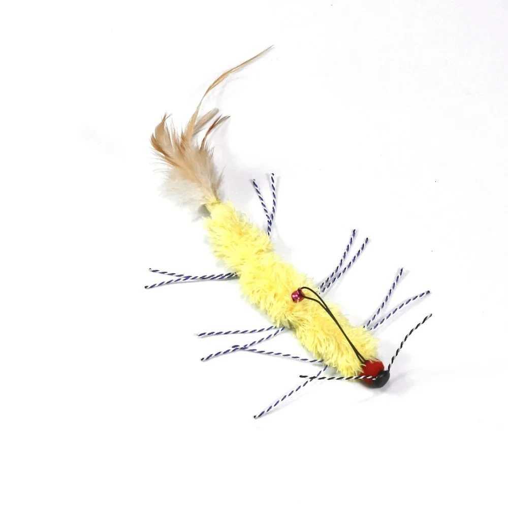 2pcs Random Color Fake Caterpillar Replacement Head Cat Teaser Stick Fun Pet Cat Toy X250918
