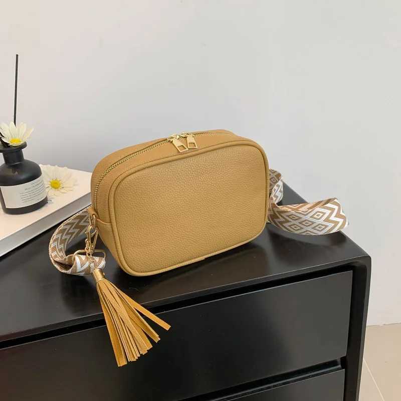 New Minimalist Shoulder Bag Fashionable Large Capacity Broadband Underarm Crossbody Small Square Bag Solid Color Casual Popula Z250915
