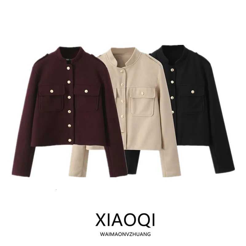 Autumn Winter New Sle Womens Soft ort Jaet Versatile Design Loose Fit Regular Length Faionable Outerwear 30292 Z250918