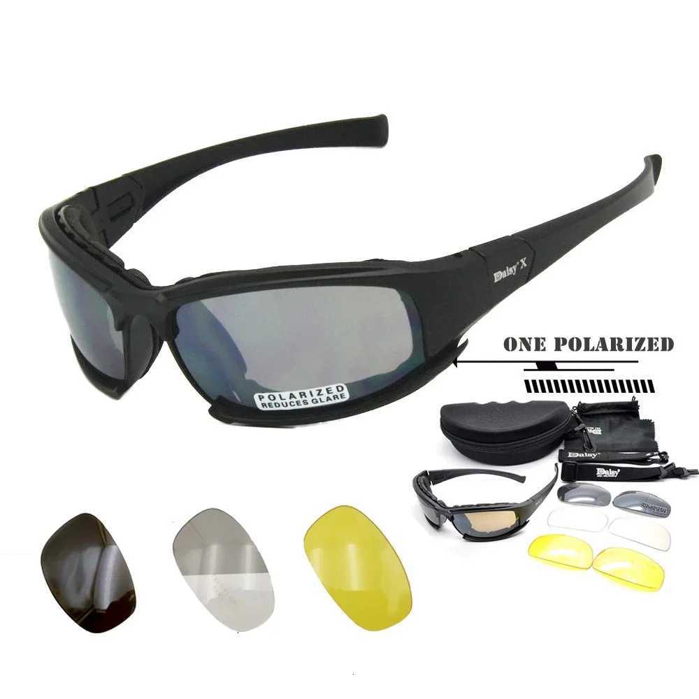 X7 Daisy Tactical Polarized Glasses Military Goggs Army Sunglasses with 4 ns Original Box Men Shooting Hiking Eyewear Gafas Y250919