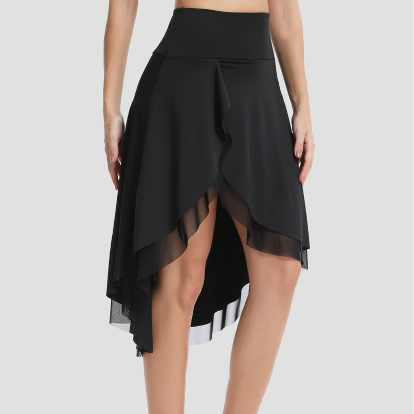 Hot-Selling Irregular High-End Feel Sexy Draped Fashion Half-Length Latin Dance Long Skirt for Women